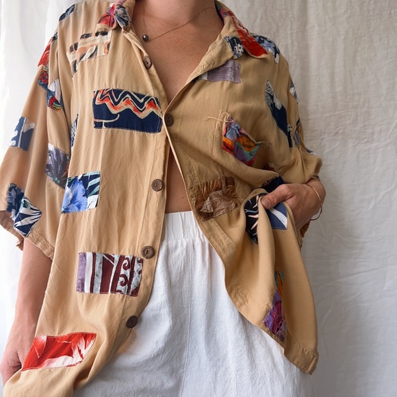 Vintage Aloha patches button-down shirt - Picture 2 of 5